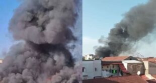Aversa – In fiamme il deposito Rascato, nube tossica soffoca la città