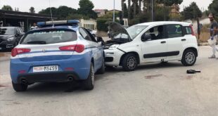 Mondragone – Scontro a Pescopagano: coinvolta anche auto della Polizia