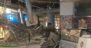 Marcianise – Emergenza al centro commerciale Campania: un crollo del soffitto scatena paura. Si indaga sulle cause