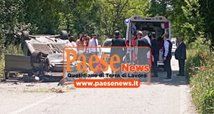 DRAGONI – Auto si ribalta sulla provinciale: ferita una donna