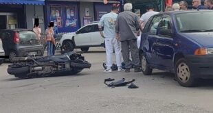 FRANCOLISE / CAPUA – Scontro fra auto e moto, ferito carabiniere di Sant’Andrea