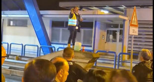Caianello – Protesta dei camionisti: la polizia ordina lo sgombero, Prato prende una tanica di benzina. Tensione e paura (il video)