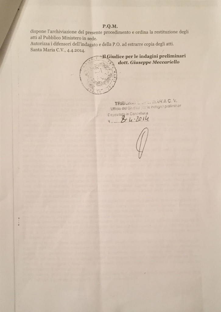 Decreto archiviazione della denuncia per concussione di Moreno_Pagina_2