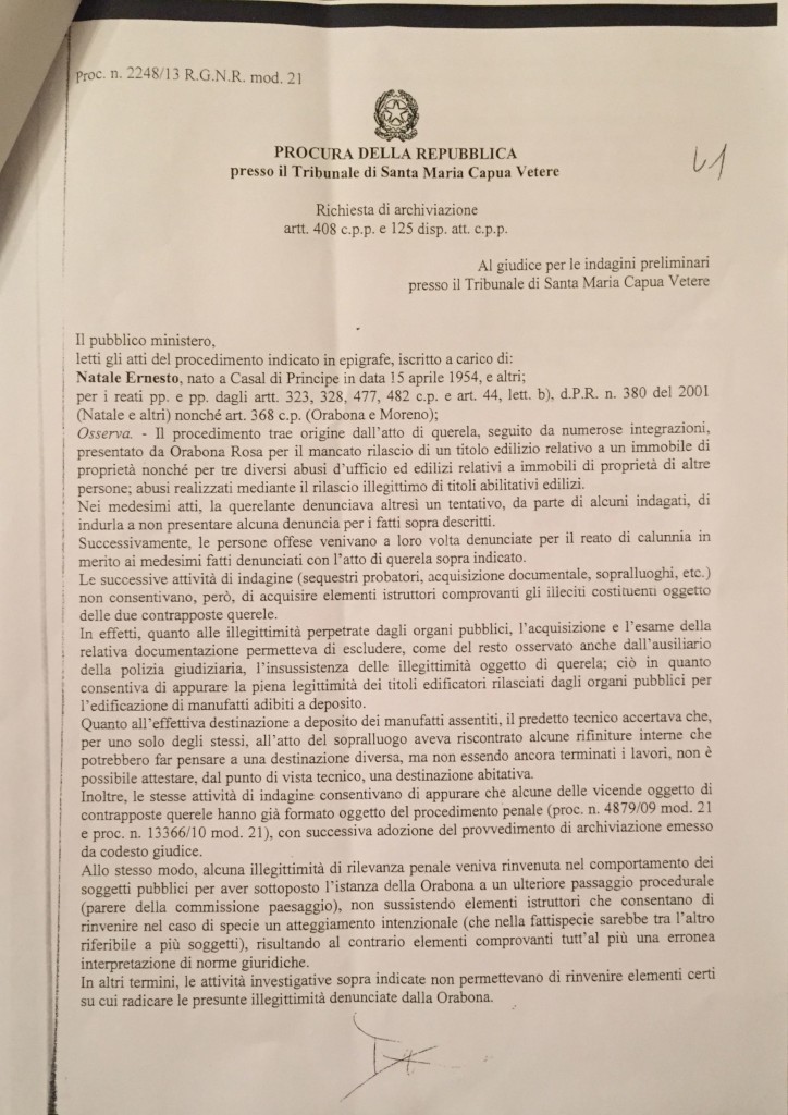 Decreto archiviazione della denuncia per concussione di Moreno_Pagina_3