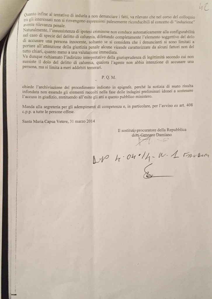 Decreto archiviazione della denuncia per concussione di Moreno_Pagina_4